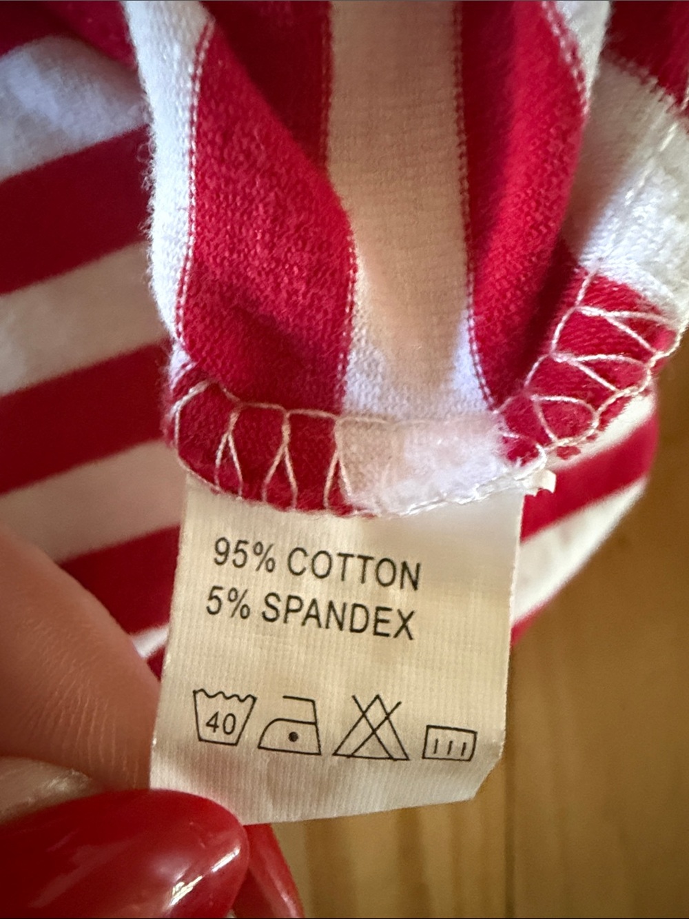 Striped Red & White Holiday Baby One-Piece Footie - Picture 2 of 3